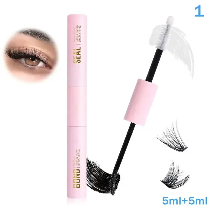 Colle pour faux cils nouvelle génération, double tête 2 en 1, colle et fixateur, imperméable, longue