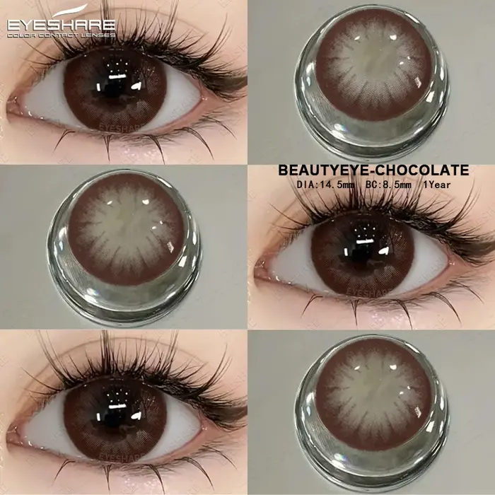 EYESHARE 1 paire de lentilles de Contact de couleur pour grands yeux mode cosmétique haute qualité noir 14.5mm