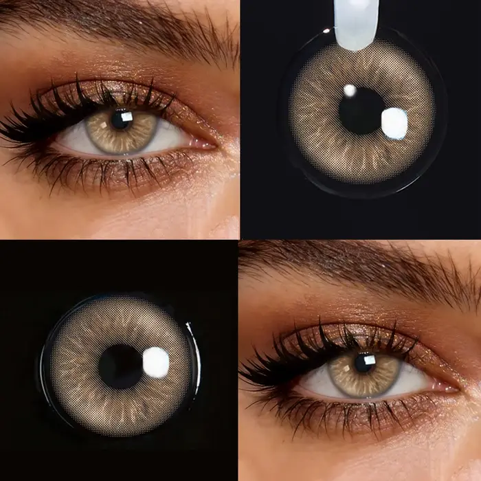 Lentilles de contact colorées bleues Lalens 14,50 mm, parfaites pour le maquillage quotidien des yeu