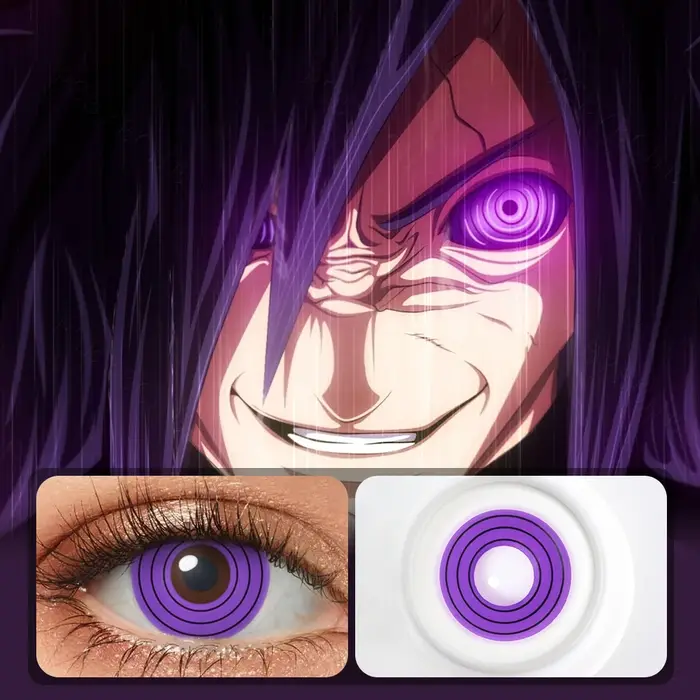 Pseyeche 14MM Sharingan Rinnegan Halloween lentilles de Contact Sclera