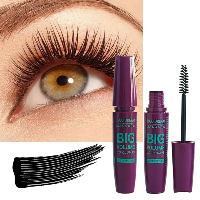 Mascara noir 4D – Longue durée, volumateur et bouclé pour tous les types de peau – Cadeau parfait po