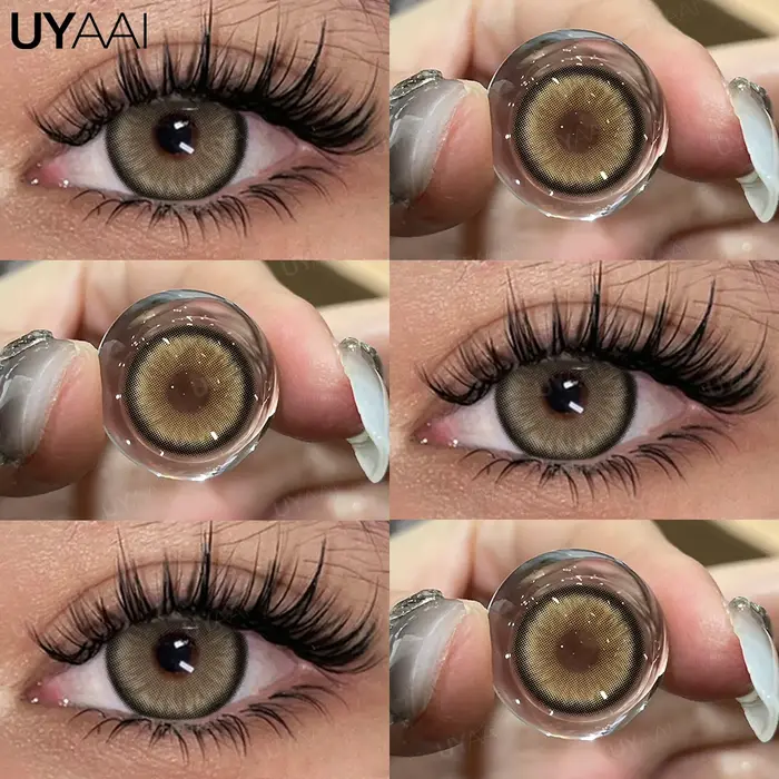Lentilles de contact colorées UYAAI, nouvelles lentilles de contact couleur marron, lentilles coloré