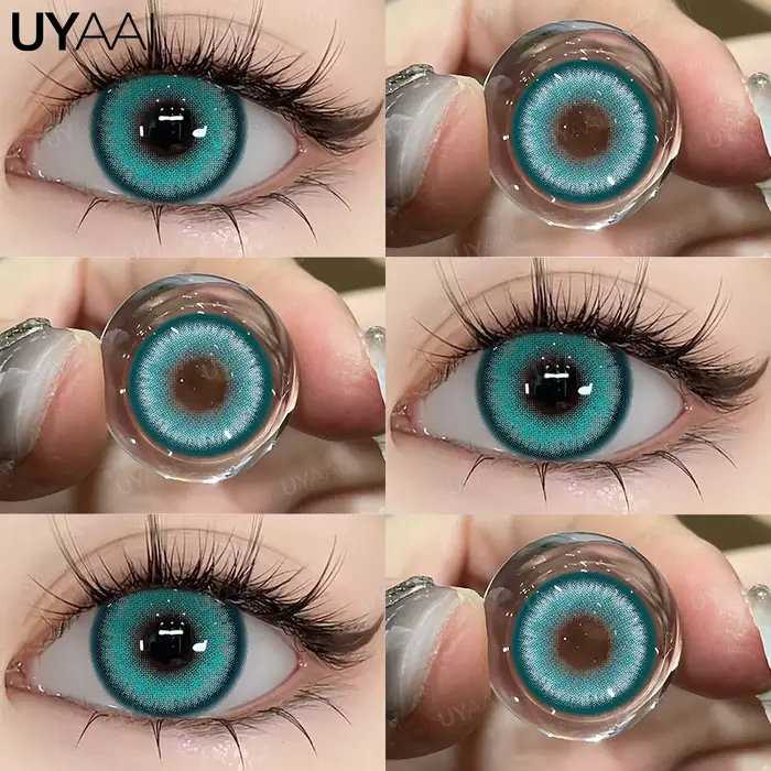 UYAAI Cosplay lentilles de Contact cosmétiques colorés élèves Hallowen Contacts beauté femmes maquillage lentille bleue