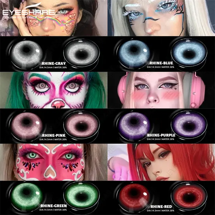 EYESHARE Halloween nouvelles lentilles de contact de couleur bleu Cosplay Anime