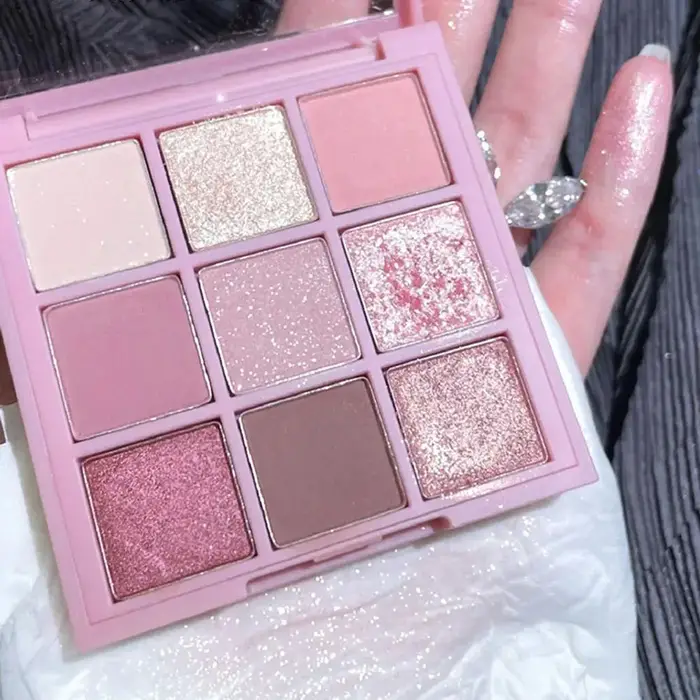 Palette de fards à paupières Rose 9 couleurs