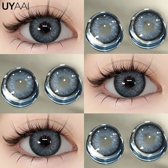 UYAAI 1 paire de contacts pour les yeux bleus élèves de couleur verte