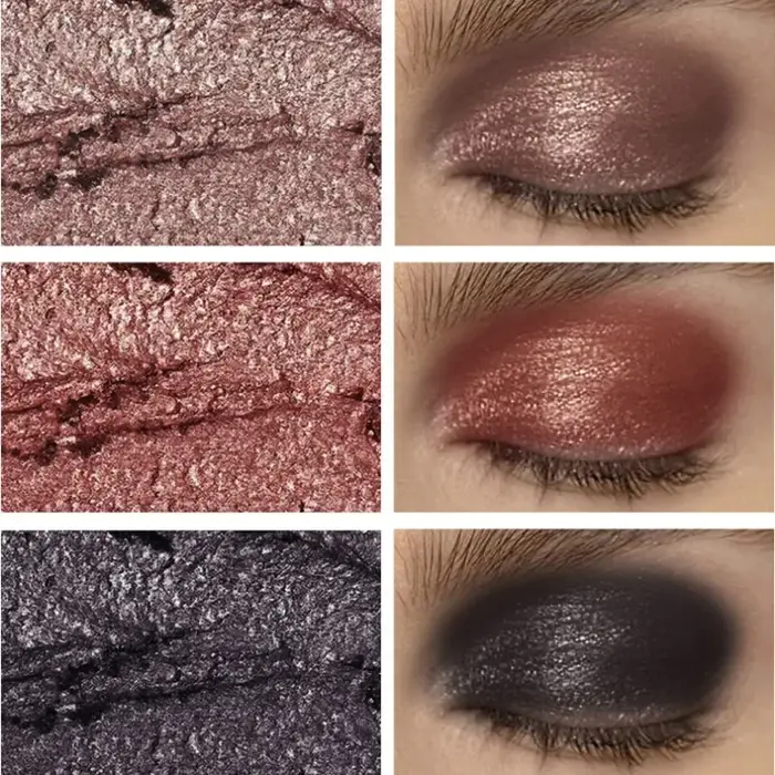 Bâton de fard à paupières coloré rose marron vert noir