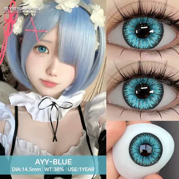 EYESHARE 1 paire de lentilles de Contact de couleur pour les yeux Anime Cosplay