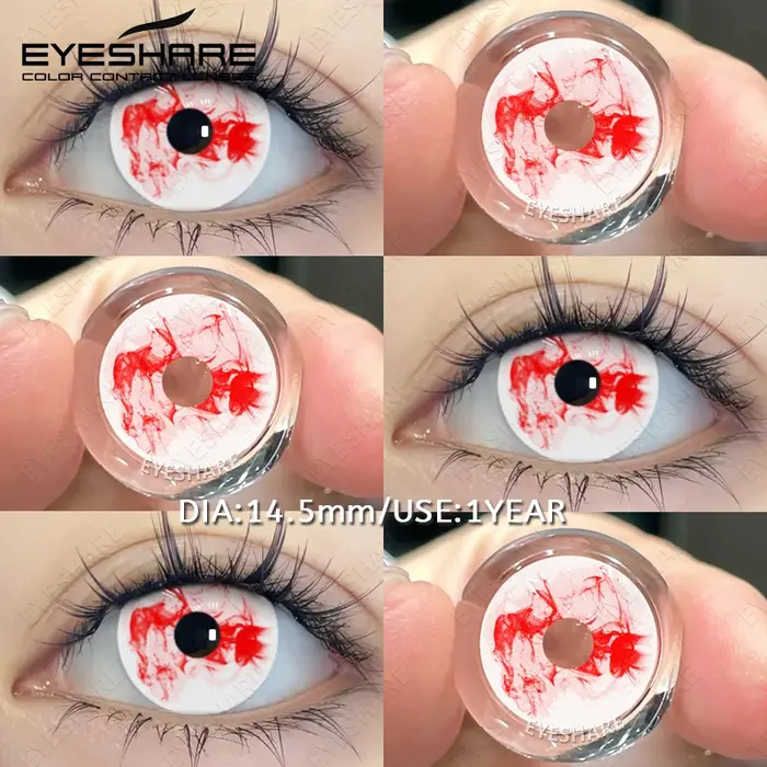 EYESHARE 1 paire de lentilles blanches Cosplay
