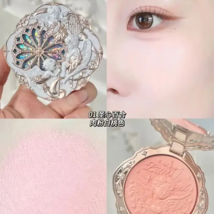 Flower Knows Little Angel Collection Blush crème pour joues couleur naturelle, finition mate et poud
