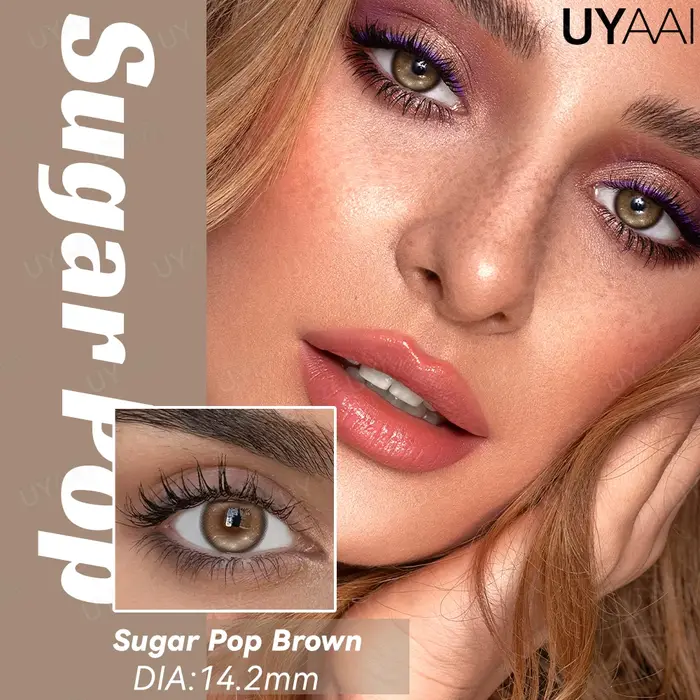 UYAAI élèves colorés pour les yeux gris aspect naturel Contacts