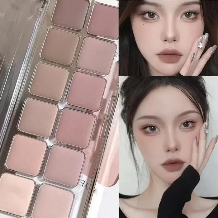 Palette de fards à paupières à faible Saturation, tout thé mat, abricot, maquillage quotidien de la 