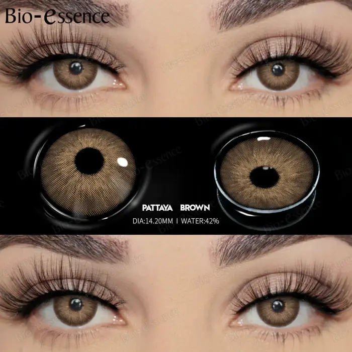 Bio-essence 1 paire de lentilles de contact colorées pour les yeux