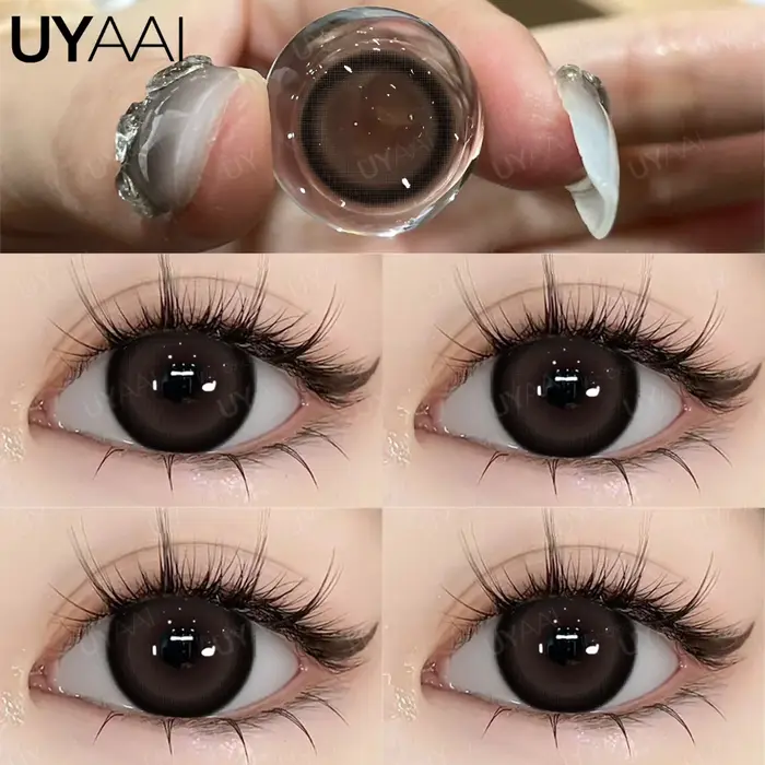 Lentilles de contact UYAAI couleur marron pour les yeux