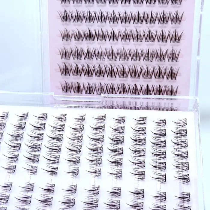Faux cils auto-adhésifs à 10 rangées