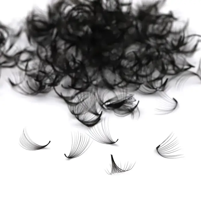 AGUUD – Extensions de cils 3D à 16D, Base fine et pointue, éventails amples, tige moyenne, Volume ru