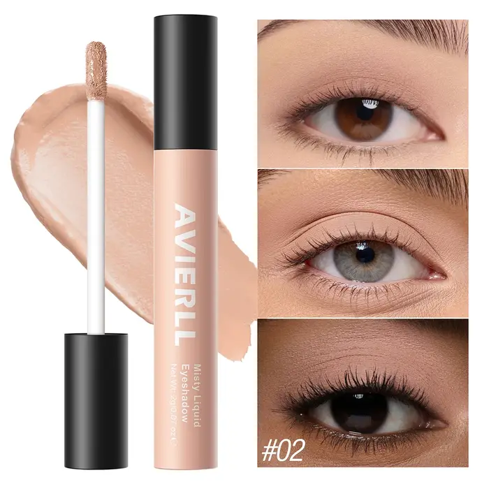 Fard à paupières liquide mat, haute pigmentation, longue tenue, imperméable, anti-plis, parfait pour