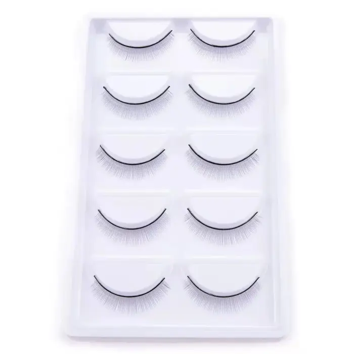 Cils noirs cils yeux de chat bande croisée faux cils naturel Long Cosplay maquillage 5 paires Extens
