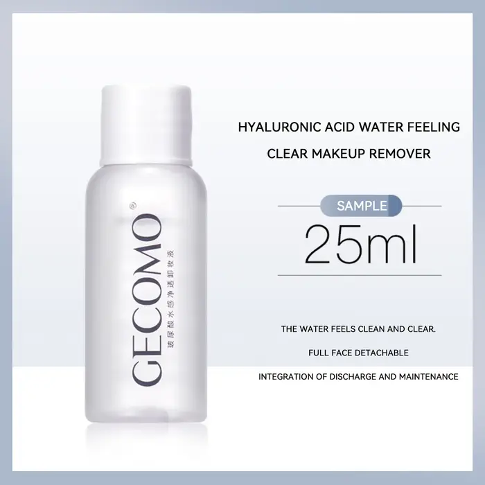 GECOMO Démaquillant à l'acide hyaluronique-3 en 1, nettoyant pour les yeux, les lèvres et le visage,