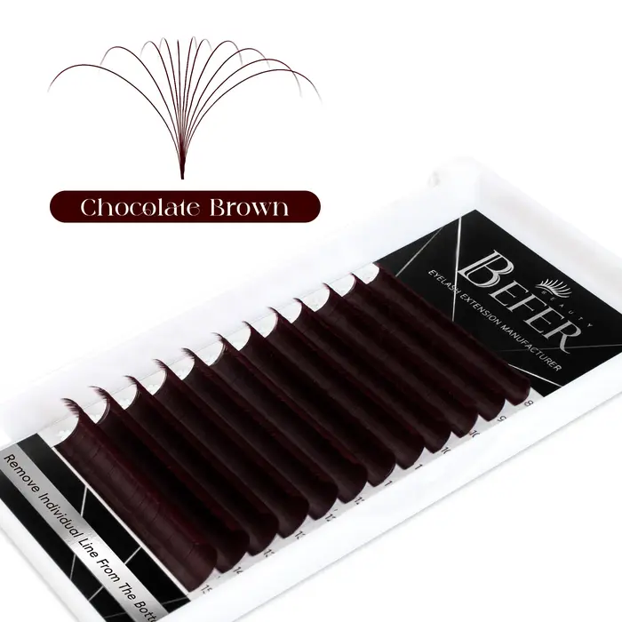 Befer Beauty Volume Extension de cils en éventail 8-16mm noir mat moelleux doux naturel Fournitures d'extension
