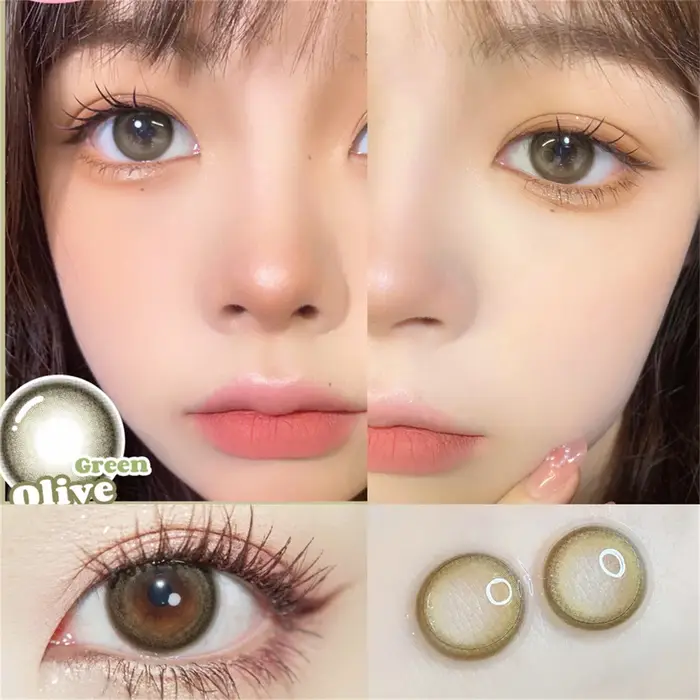 Lentilles de contact annuelles couleur naturelle Honeydew Jelly pour les yeux