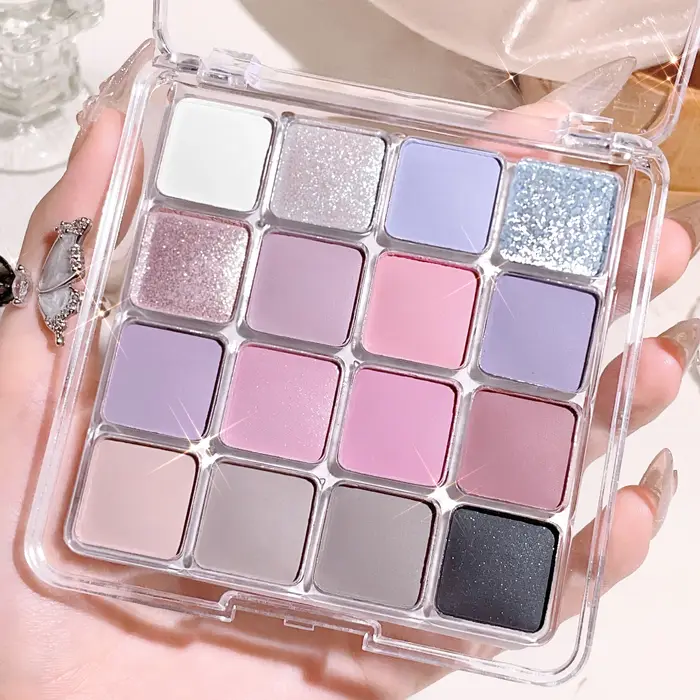 Palette de fards à paupières 16 couleurs - Finition pailletée