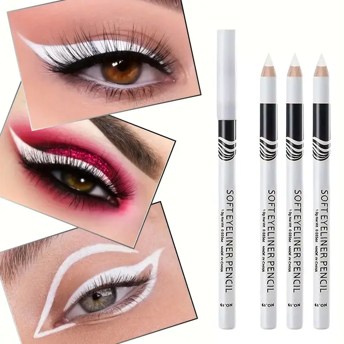 Stylo Eyeliner intérieur blanc avec tige en bois