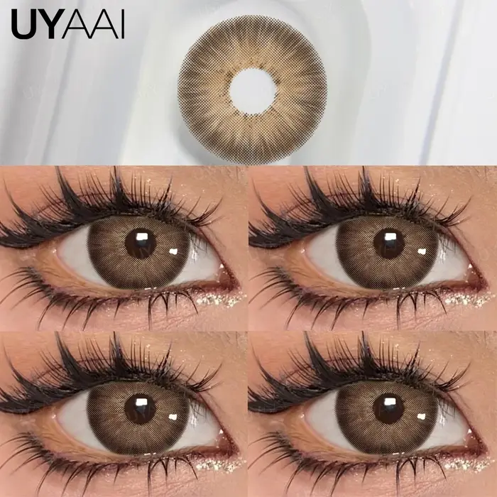 Lentilles de contact colorées UYAAI, cosmétiques colorés, lentilles de contact bleues, maquillage co