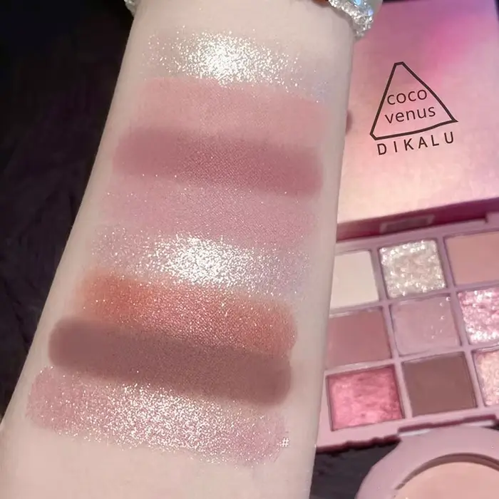 Nouveau Fumée Rose 9 couleurs fard à paupières Palette nacré mat terre couleur ombre