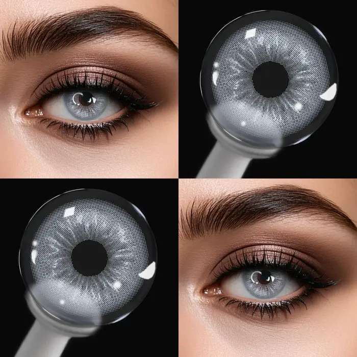 VISUASHOW Sora Lentilles de Contact Colorées 14.2mm Petites Pupilles Marron Naturel Doux Demi-Annuelles Décoration Oculaire Cosmétique Tendance