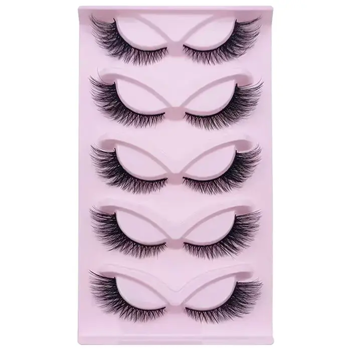 5 paires de cils yeux de chat