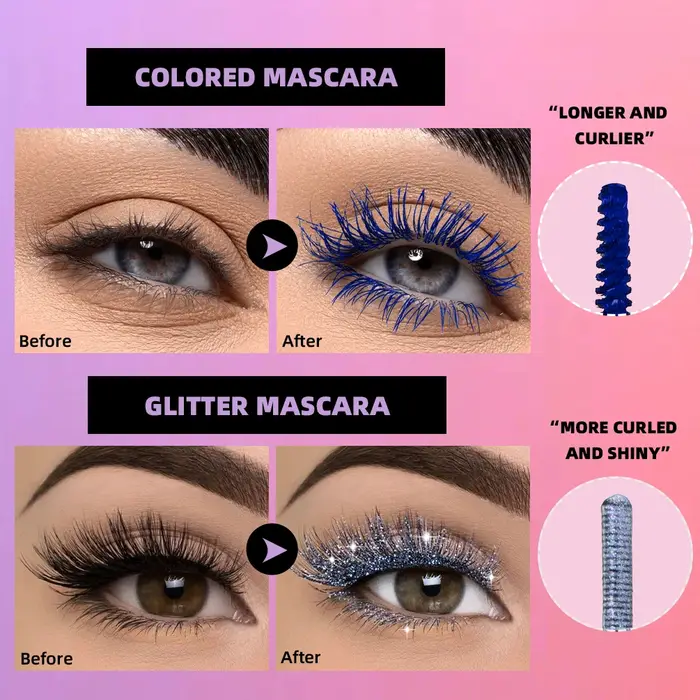 Mascara 2 en 1 rose mat