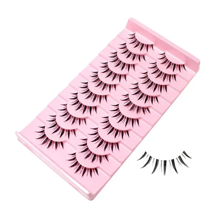 10 paires de faux cils avec sensation d'air naturelle