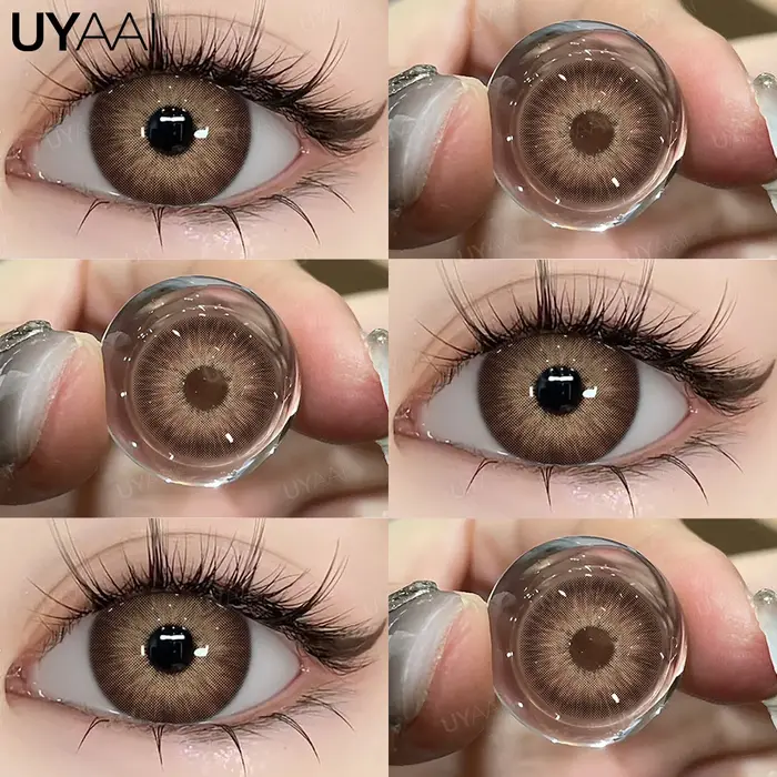 UYAAI 1 paire d'élèves colorées de haute qualité pour les yeux lentilles de mode coréenne contatos