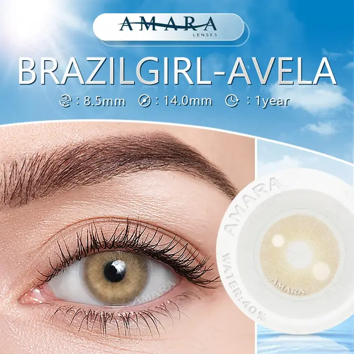 AMARA lentilles de couleur naturelle yeux 2 pièces lentilles de Contact de couleur pour les yeux len