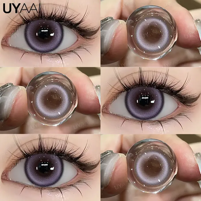 UYAAI 1 paire de lentilles violettes pour les yeux