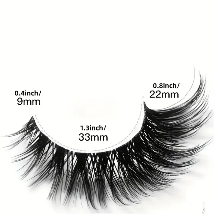 Faux cils 7 paires – Coin étendu d'aspect naturel