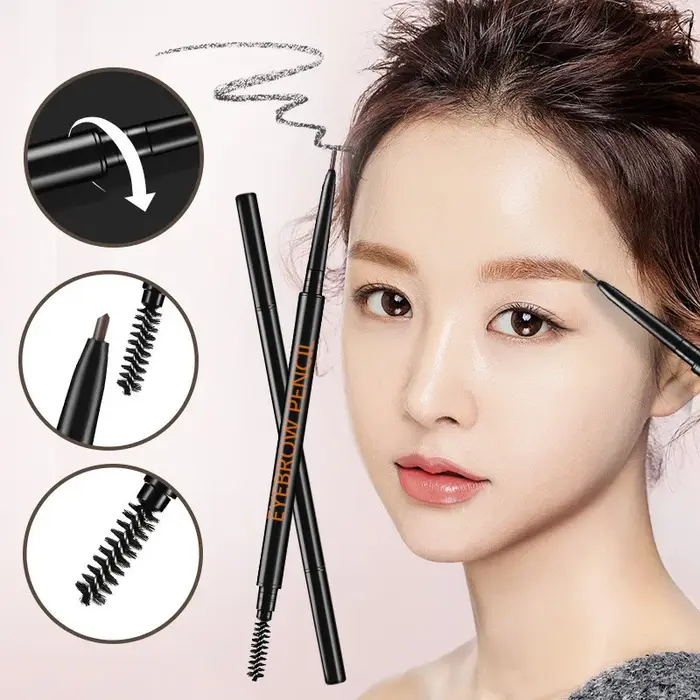 Crayon à sourcils fin de 1.5mm avec rotation automatique à double tête