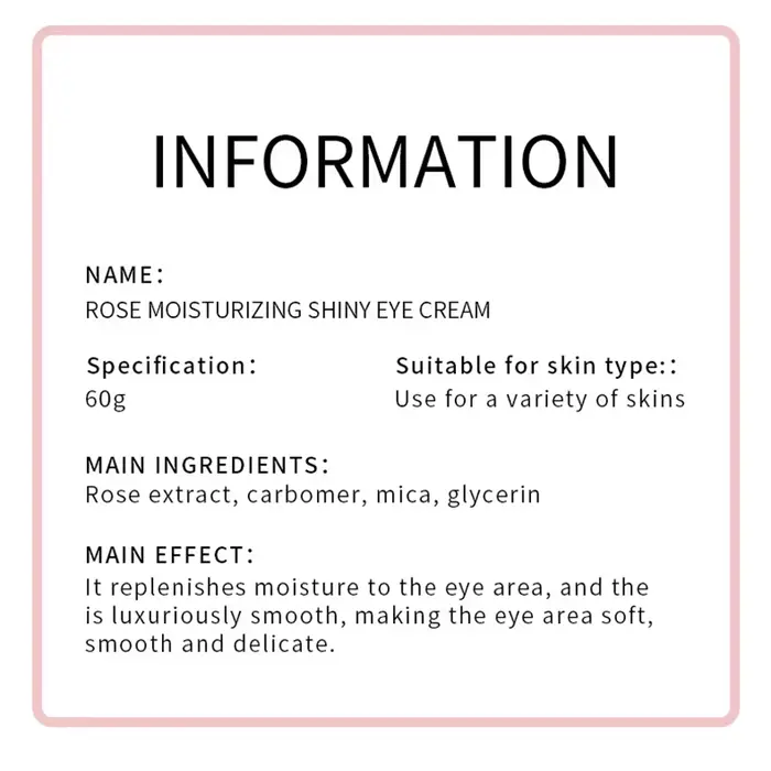 SADOER Rose crème pour les yeux Anti cernes élimination des poches pour les yeux raffermissant hydratant beauté yeux crèmes produits de soins de la peau