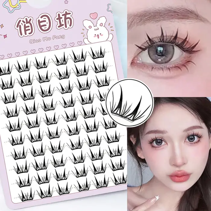 10 rangées de faux cils naturels