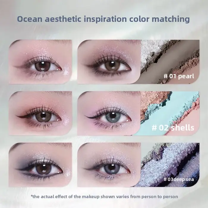 Flower Knows Shell Pearl Collection Matte Pearl Six couleurs fard à paupières Palette métallique hau
