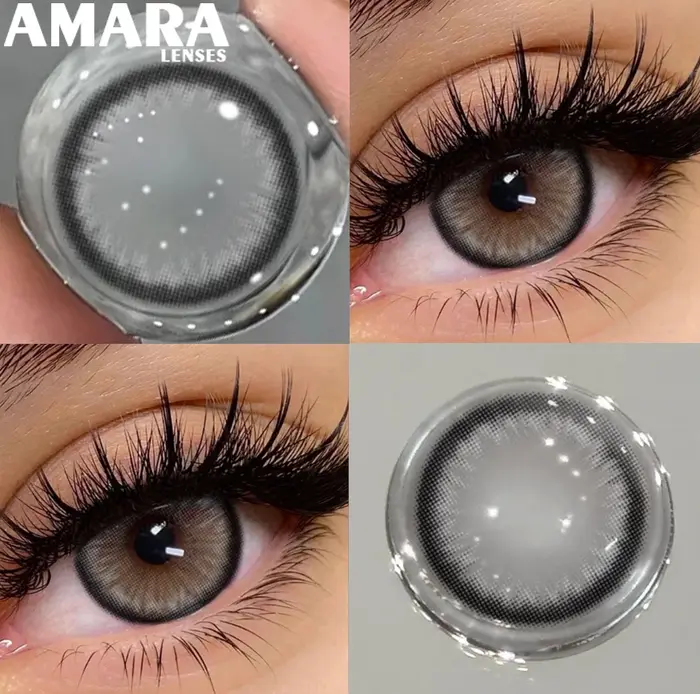 AMARA 1 Paire de Lentilles de Contact Colorées pour les Yeux, Lentilles Vertes Cosmétiques, Lentille