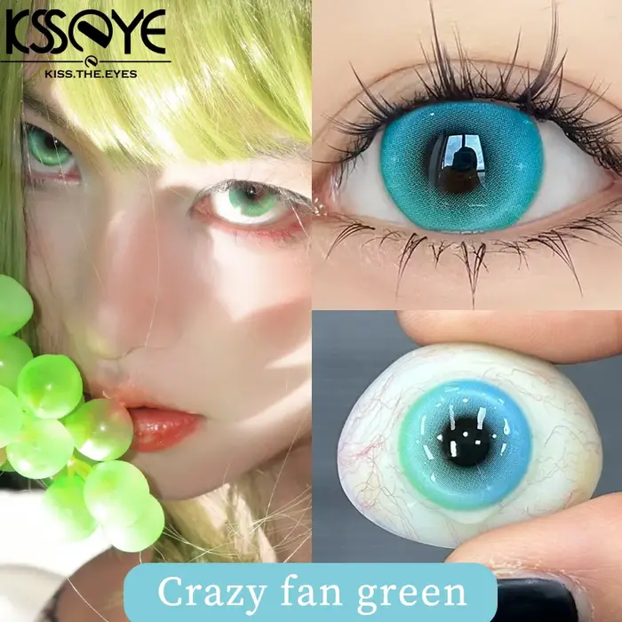 KSSEYE 1 paire de lentilles de Contact de couleur de Style Kio avec dioptrie yeux de myopie Halloween Cosplay