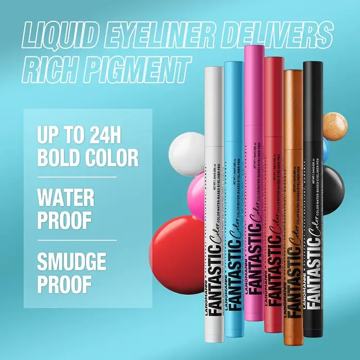 Crayon Eyeliner Liquide Blanc Mat 6 Couleurs Violet Foncé Rouge Maquillage Yeux Séchage Rapide Imperméable Longue Durée