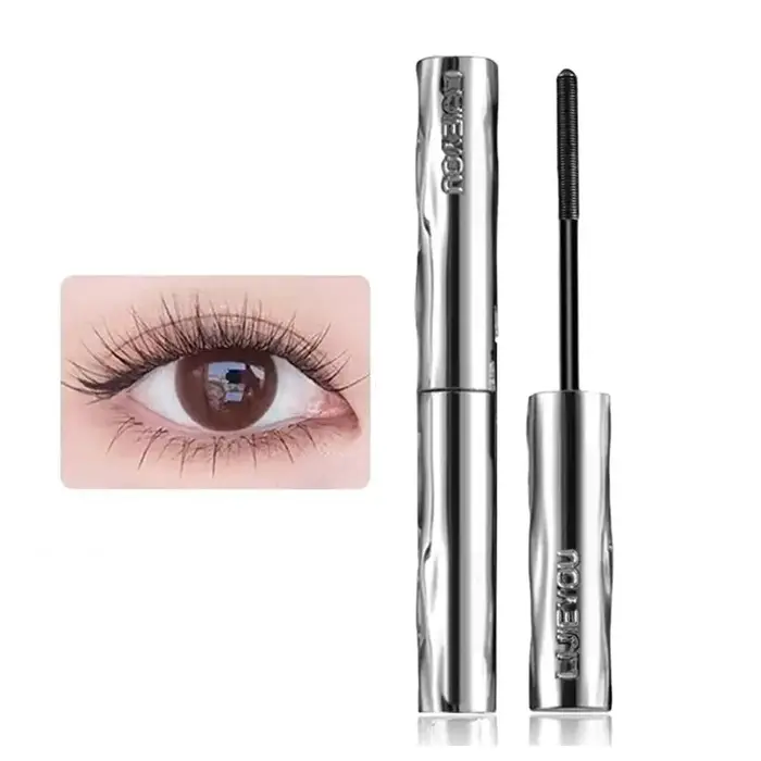 Mascara à cils en fer métallique, imperméable, en Fiber de soie, noir, Extensions de cils longues et