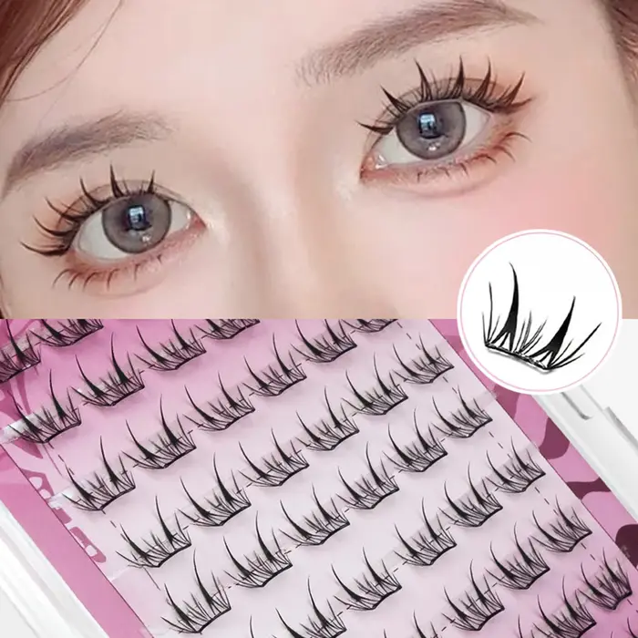 10 rangées de faux cils naturels