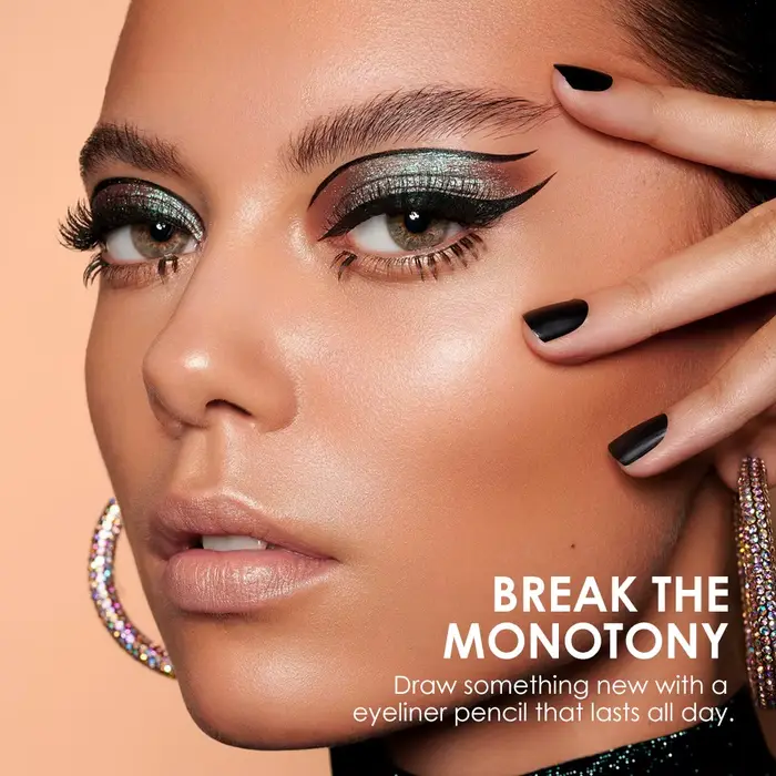 Crayon Eyeliner Gel à Application Facile Ultra-Lisse Imperméable Longue Tenue pour la Ligne des Yeux et des Cils