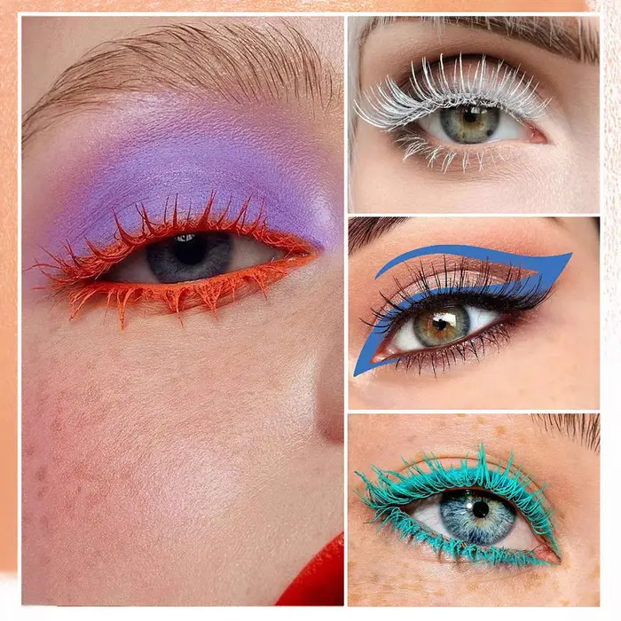 Mascara mince coloré imperméable à l'eau séchage rapide cils recourbés