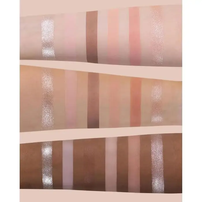 Palette de fards à paupières 6 couleurs Black Swan, tons froids, mats, pailletés, scintillants fins, pour maquillage yeux gothique et smoky, palette visage