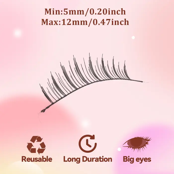 10 paires de faux cils naturels